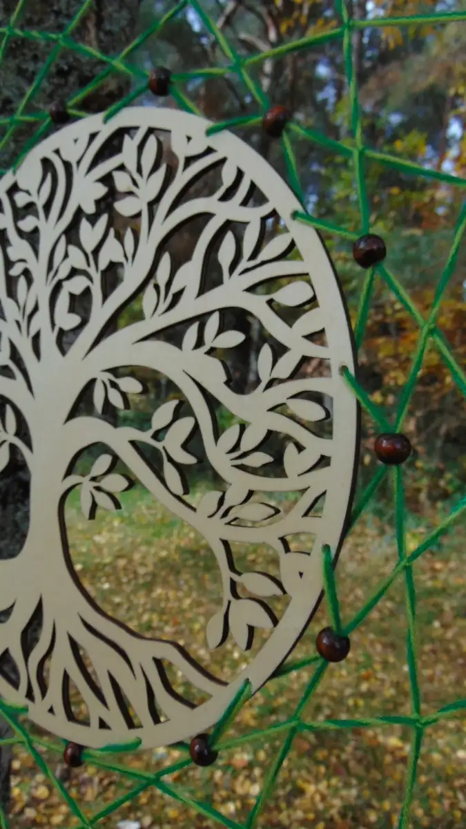 Attrape-rêves Géant Nature Arbre de vie - Jade & Citrine