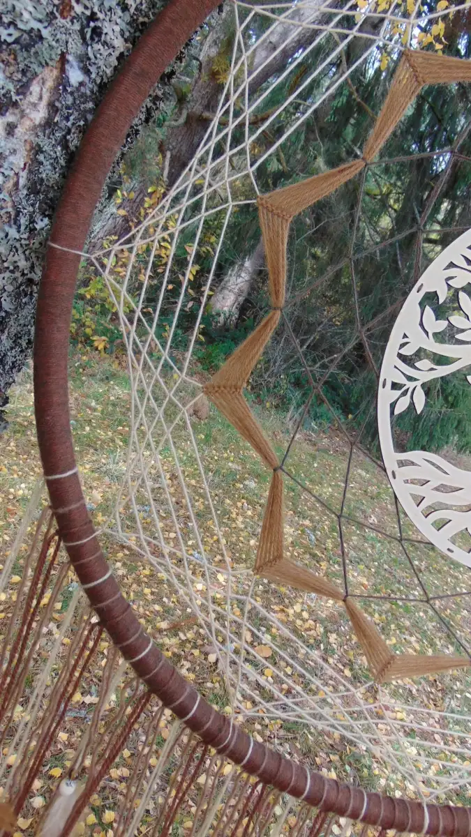 Attrape-rêves géant nature arbre de vie bohème