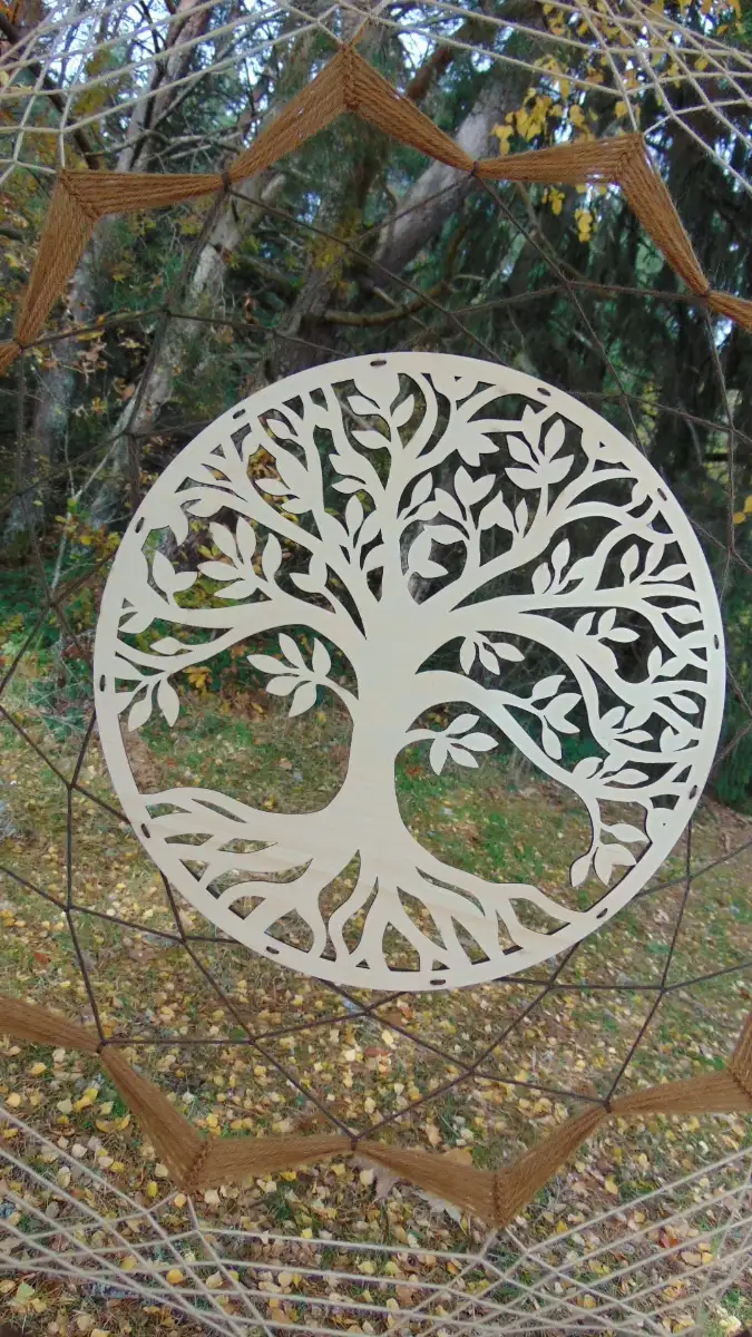 Attrape-rêves géant nature arbre de vie bohème