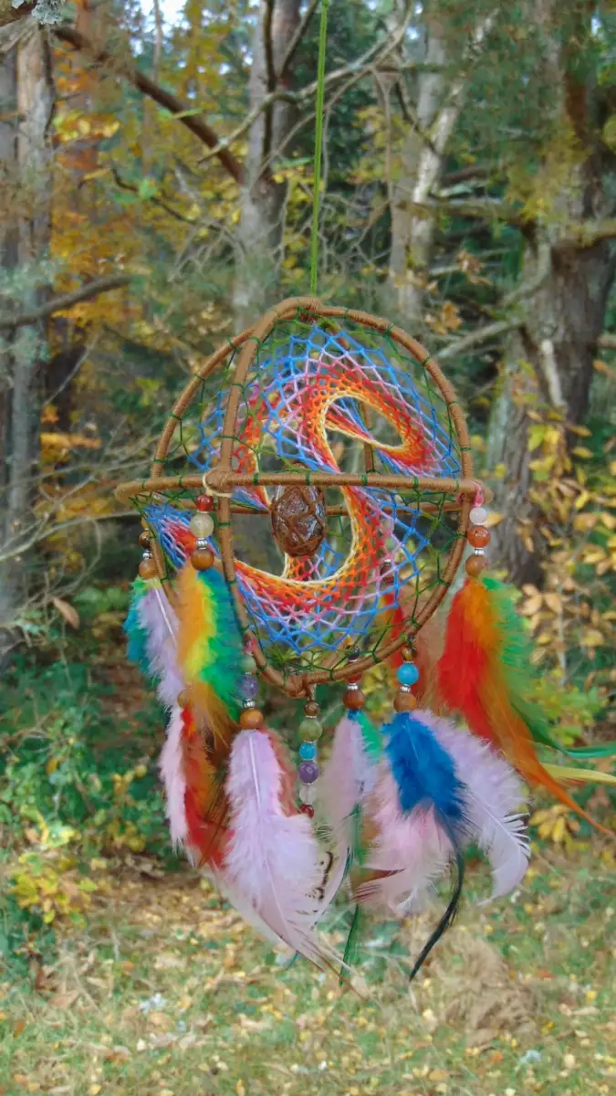 Petit Attrape-rêves 3D Multicolore - Agate