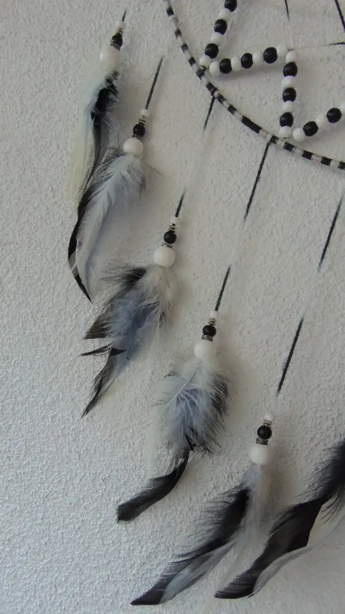 Grand Attrape-rêves Noir & Blanc