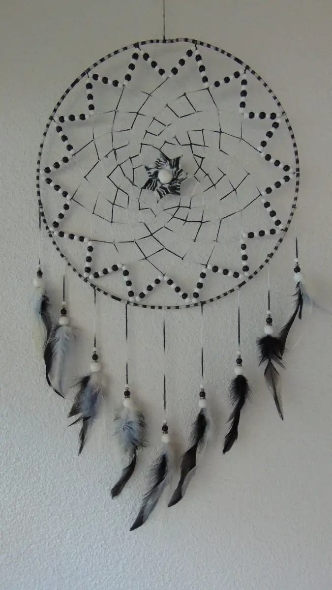 Grand Attrape-rêves Noir & Blanc