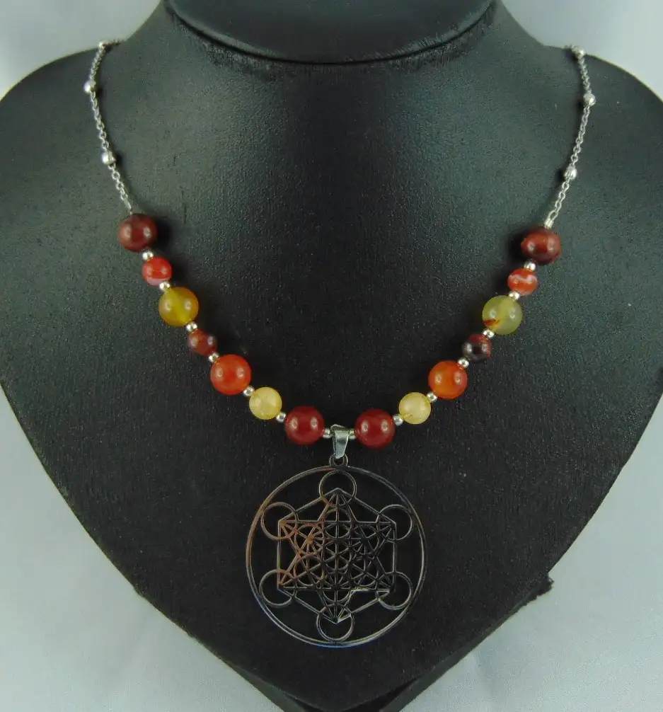 Collection de Colliers Metatron en acier inoxydable & Pierres Naturelles