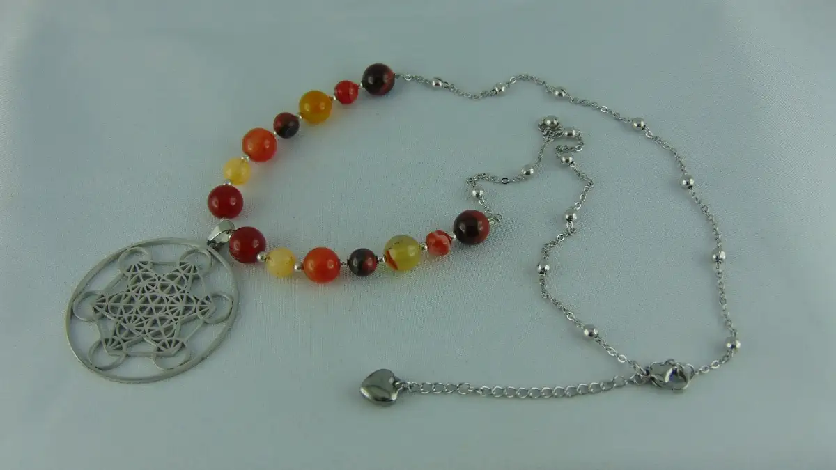 Collection de Colliers Metatron en acier inoxydable & Pierres Naturelles