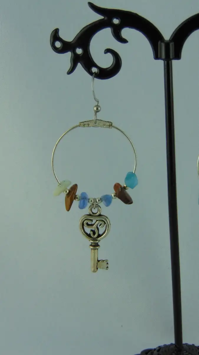 Collection de petites Créoles avec Pierres naturelles