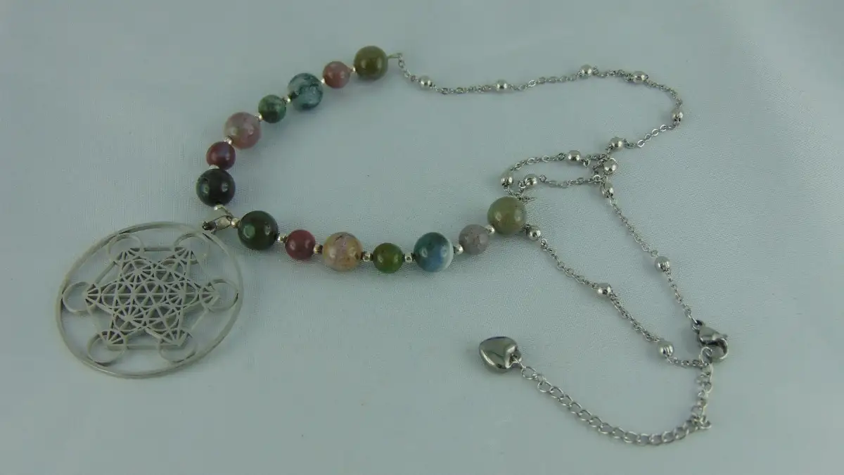 Collection de Colliers Metatron en acier inoxydable & Pierres Naturelles