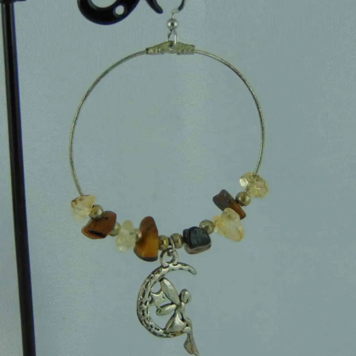 Collection de grandes Créoles avec pierres naturelles