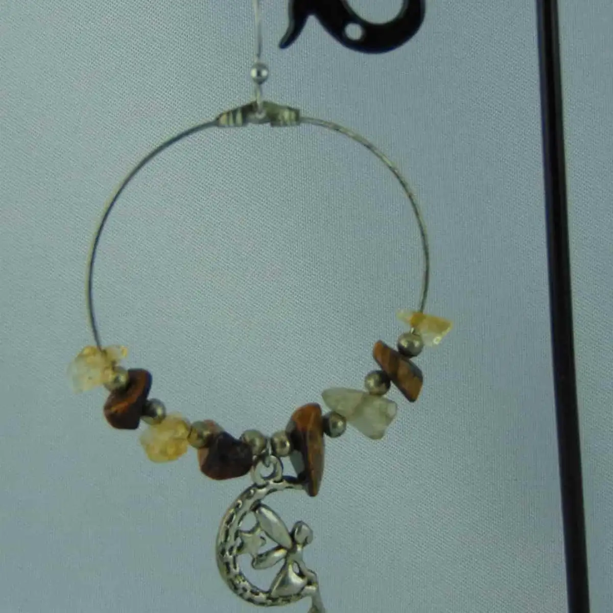 Collection de grandes Créoles avec pierres naturelles