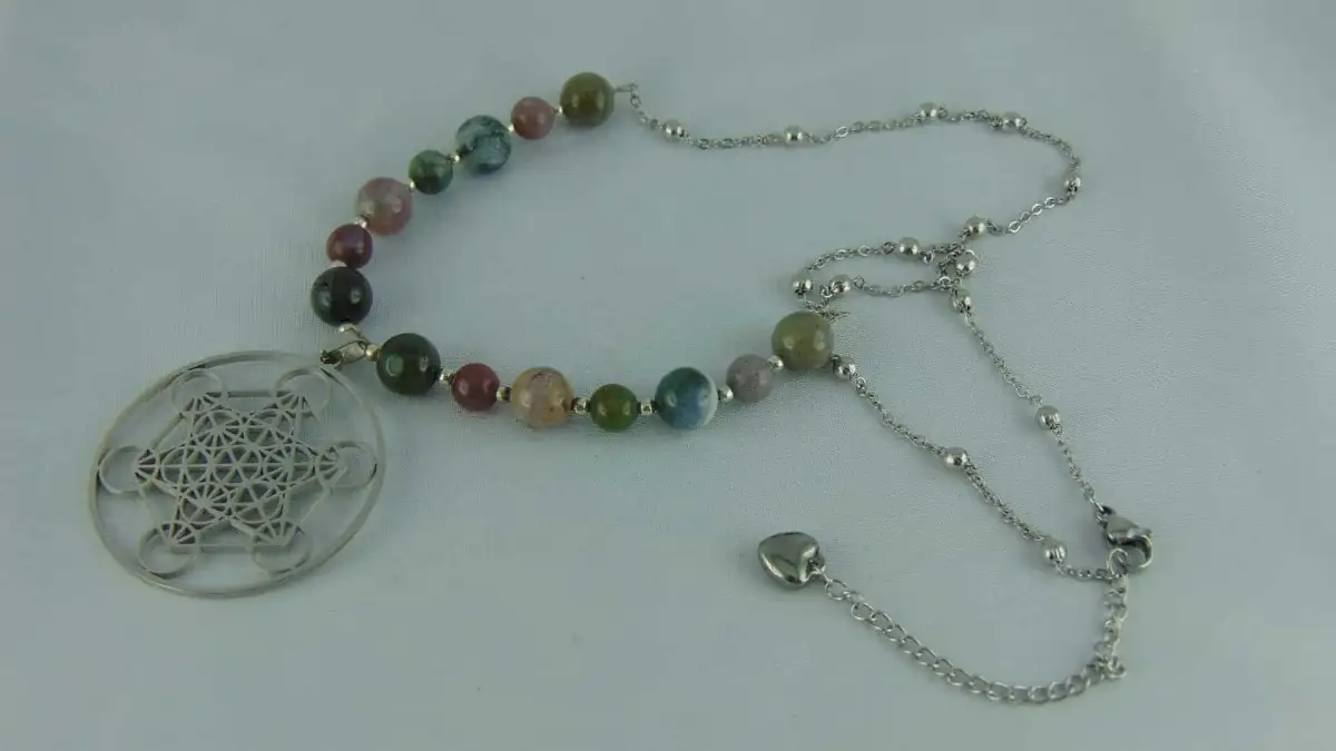 Collection de Colliers Metatron en acier inoxydable & Pierres Naturelles