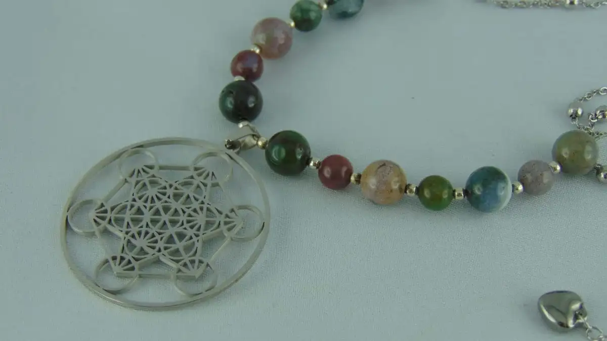 Collection de Colliers Metatron en acier inoxydable & Pierres Naturelles