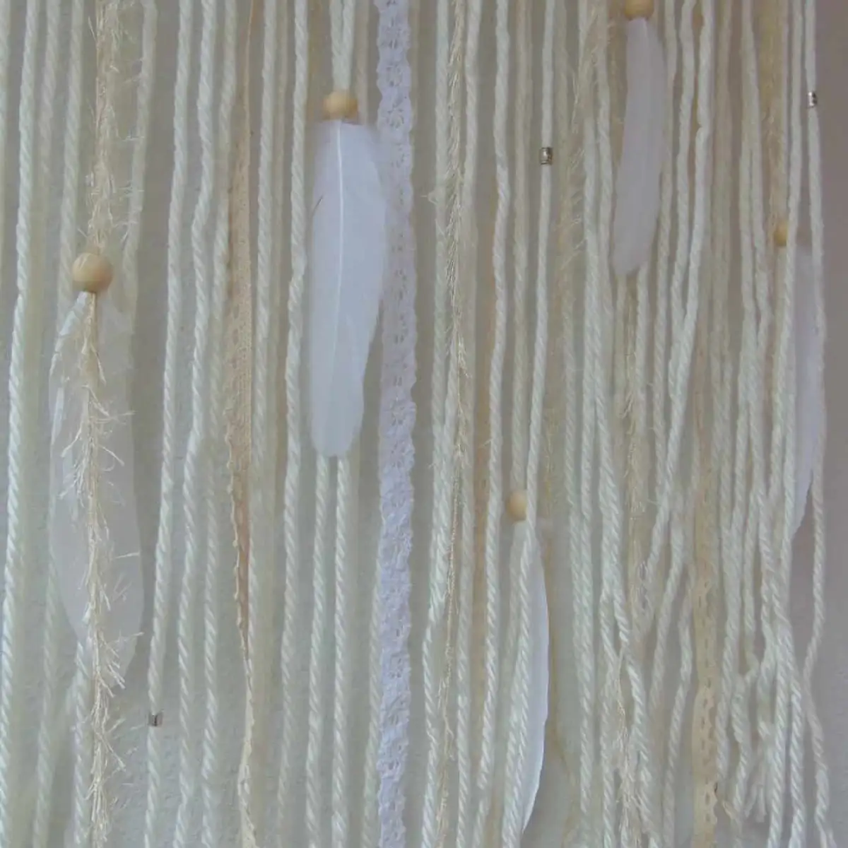 Attrape-rêves Géant Blanc avec Arbre de vie en bois